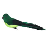 Max Colours Artificial Feather Foam Birds with Clamp Garden Tree Decor Green