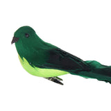 Max Colours Artificial Feather Foam Birds with Clamp Garden Tree Decor Green