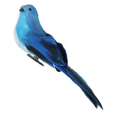 Max Colours Artificial Feather Foam Birds with Clamp Garden Tree Decor Blue
