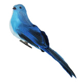Max Colours Artificial Feather Foam Birds with Clamp Garden Tree Decor Blue