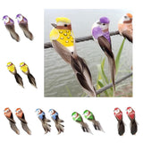 Max 2pcs Colours Artificial Feathered Foam Birds Garden Home Decoration Red