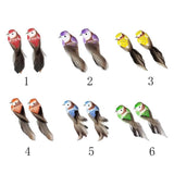 Max 2pcs Colours Artificial Feathered Foam Birds Garden Home Decoration Red