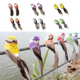 Max 2pcs Colours Artificial Feathered Foam Birds Garden Home Decoration Red