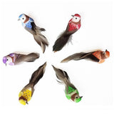 Max 2pcs Colours Artificial Feathered Foam Birds Garden Home Decoration Purple