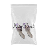 Max 2pcs Colours Artificial Feathered Foam Birds Garden Home Decoration Purple