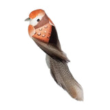 Max 2pcs Colours Artificial Feathered Foam Birds Garden Home Decoration Orange