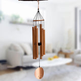Max Aluminium 6 Tubes Wind Chimes Bells Windchime for Garden Yard Decors Golden