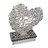 Max Home DIY Wood LED Night Light Decoration Romantic Mr &Mrs for Wedding Gift