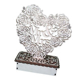 Max Home DIY Wood LED Night Light Decoration Romantic Mr &Mrs for Wedding Gift