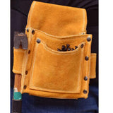 Max Multi-purpose Carpenter Yellow Cowhide Tool Pouches Thicken Wear-resistance