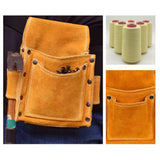 Max Multi-purpose Carpenter Yellow Cowhide Tool Pouches Thicken Wear-resistance