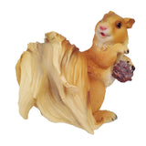 Max Realistic Squirrel Figurine Garden Sculpture Decor Brown Walnut