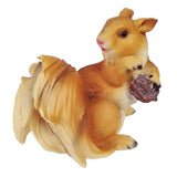 Max Realistic Squirrel Figurine Garden Sculpture Decor Brown Walnut
