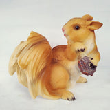 Max Realistic Squirrel Figurine Garden Sculpture Decor Brown Walnut