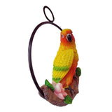 Max Hanging Parrot Statue Sculpture On Metal Round Ring  A