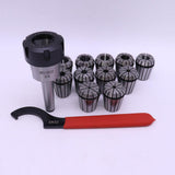 Max ER32 Chuck MT2 Shank Spanner with 11 PC Collet Set For Workholding Engraving
