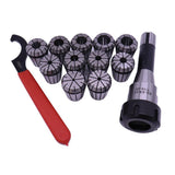 Max ER32 Chuck MT2 Shank Spanner with 11 PC Collets Set For Home Garden Use