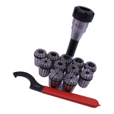 Max ER32 Chuck MT2 Shank Spanner with 11 PC Collets Set For Home Garden Use