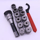 Max ER32 Chuck MT2 Shank Spanner with 11 PC Collets Set For Home Garden Use