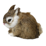 Max Simulation Relastic Rabbit Home Decorations- 13x7x10cm Brown