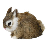 Max Simulation Relastic Rabbit Home Decorations- 13x7x10cm Brown