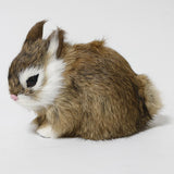 Max Simulation Relastic Rabbit Home Decorations- 13x7x10cm Brown