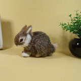 Max Simulation Relastic Rabbit Home Decorations- 13x7x10cm Brown