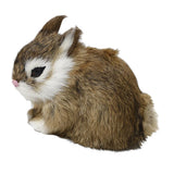 Max Simulation Relastic Rabbit Home Decorations- 13x7x10cm Brown