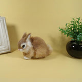Max Simulation Relastic Rabbit Home Decorations- 13x7x10cm Yellow