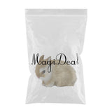 Max Simulation Relastic Rabbit Home Decorations- 13x7x10cm Yellow