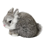 Max Simulation Relastic Rabbit Home Decorations- 13x7x10cm Gray