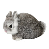 Max Simulation Relastic Rabbit Home Decorations- 13x7x10cm Gray