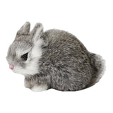 Max Simulation Relastic Rabbit Home Decorations- 13x7x10cm Gray