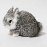 Max Simulation Relastic Rabbit Home Decorations- 13x7x10cm Gray