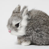 Max Simulation Relastic Rabbit Home Decorations- 13x7x10cm Gray