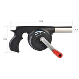 Max Hand Crank BBQ Campfire Air Blower For Outdoor Barbecue and Picnic Camping