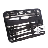 Max Grill Tools Stainless Steel Shovel Fork Tongs Barbecue Utensil Set 18Pcs Set