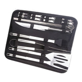 Max Grill Tools Stainless Steel Shovel Fork Tongs Barbecue Utensil Set 18Pcs Set