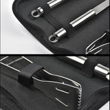 Max Grill Tools Stainless Steel Shovel Fork Tongs Barbecue Utensil Set 18Pcs Set