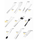 Max Grill Tools Stainless Steel Shovel Fork Tongs Barbecue Utensil Set 18Pcs Set