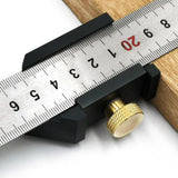 Max Steel Ruler Positioning Block Woodworking Marking Positioner