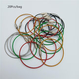 20Pieces Stainless Steel Wire Keychain Rings Cable Loops 5cm Loop Heavy Duty