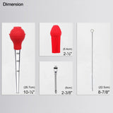 Max Turkey Baster Set Silicone Bulb Meat Injector Needle with Cleaning Brush