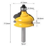 Max 8mm Shank Woodworking Architectural Molding Router Bit for DIY projects Tool