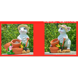 Max Rabbit Shaped Home Decoration Succulent Flower Pots White Rabbit