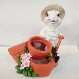 Max Rabbit Shaped Home Decoration Succulent Flower Pots White Rabbit