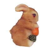Max Resin Miniature Craft Rabbit Figurines Fairy Garden Decor A-Eating Carrots