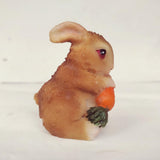 Max Resin Miniature Craft Rabbit Figurines Fairy Garden Decor A-Eating Carrots