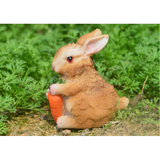 Max Resin Miniature Craft Rabbit Figurines Fairy Garden Decor A-Eating Carrots