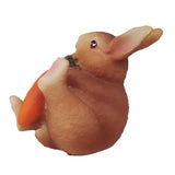 Max Resin Miniature Craft Rabbit Figurines Fairy Garden Decor C-Holding Carrots